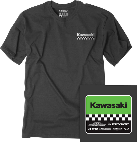 Facotry Effex Youth Kawasaki Starting Line T-Shirt - Heather Charcoal