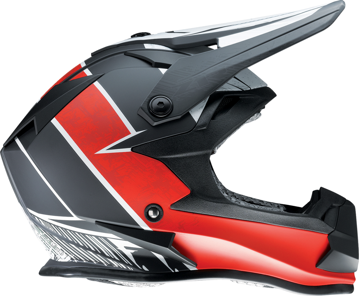 Z1R Youth F.I. Fractal Helmet - Matte Black/Red