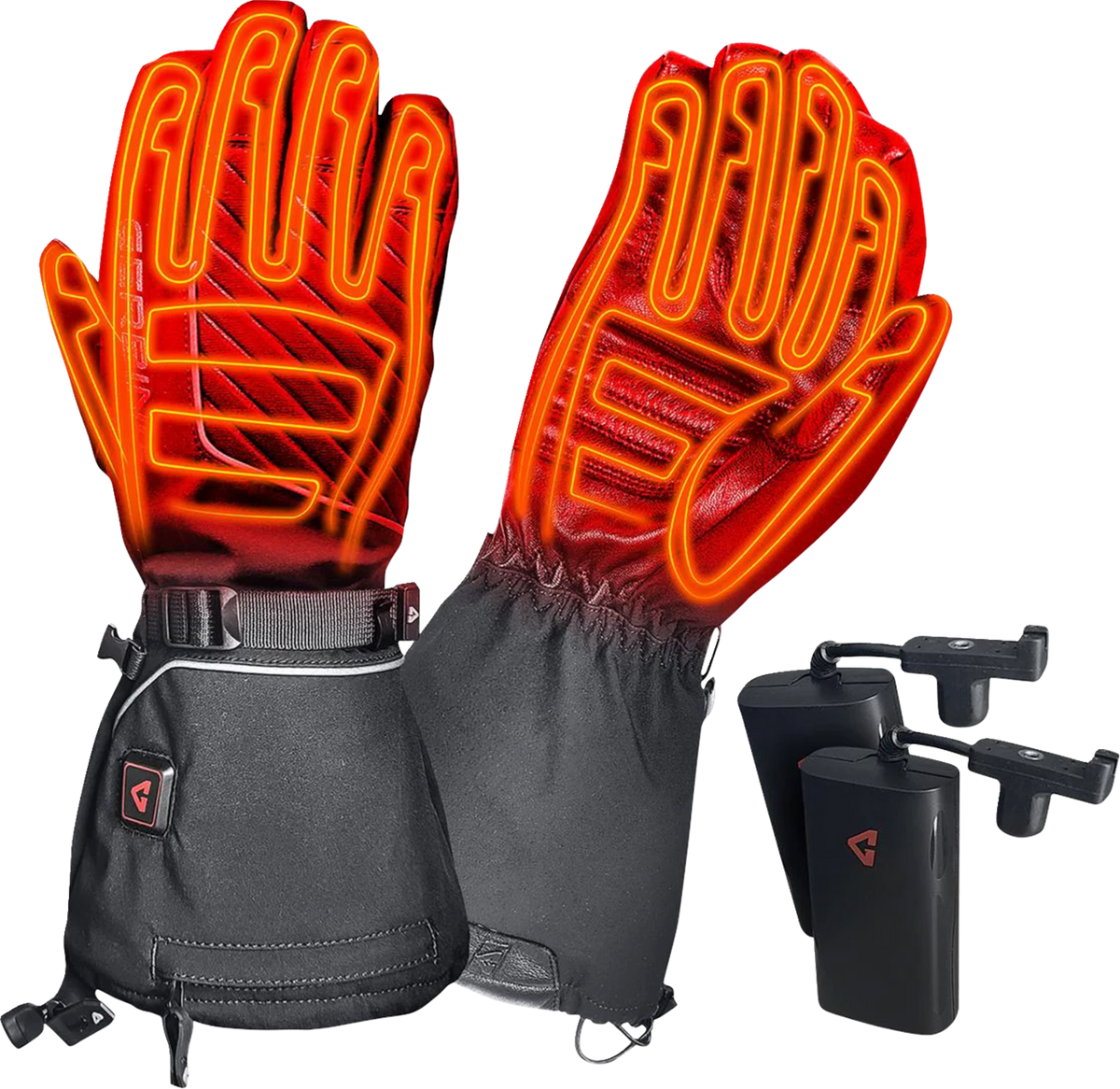 Womens 7 V Atlas Ultra-Flex Battery Heated Gloves - Black