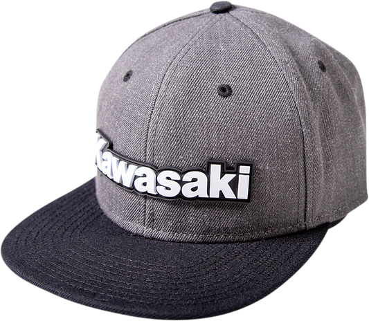 Facotry Effex Kawasaki Bold Snapback Hat - Charcoal/Black
