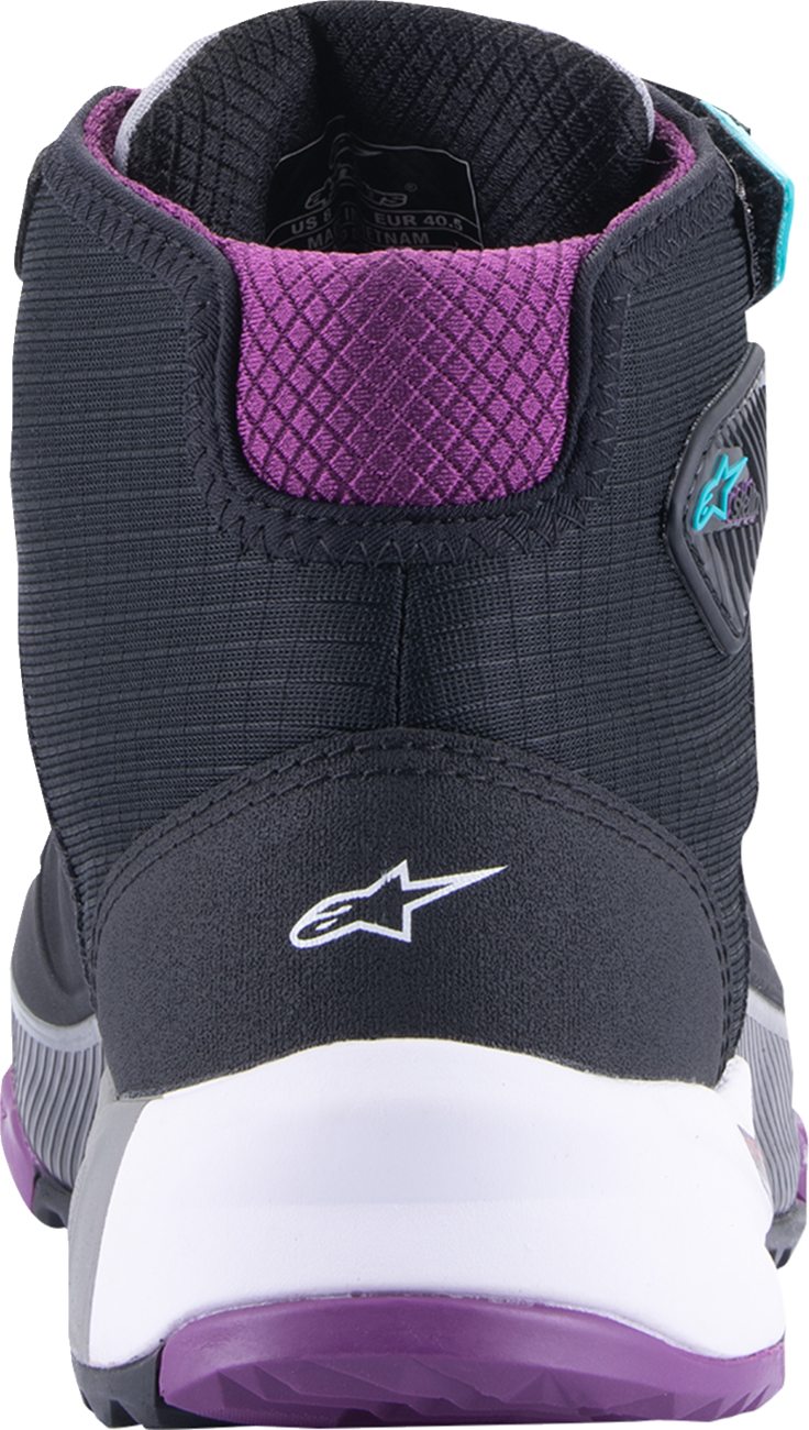 Alpinestars Womens CR-X Drystar Shoes Black/Gray/Teal/Purple