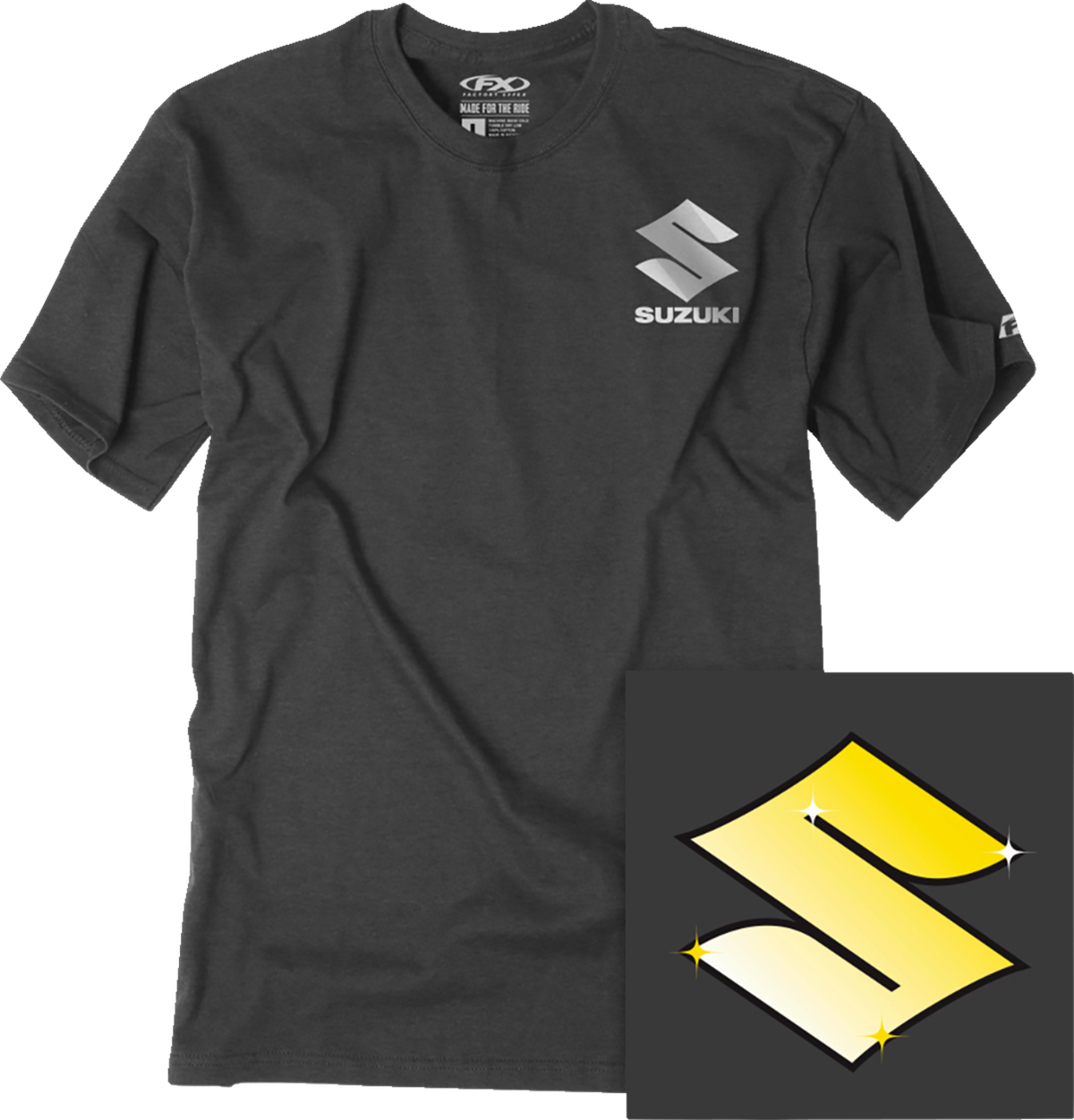Facotry Effex Suzuki Bling T-Shirt - Heather Charcoal