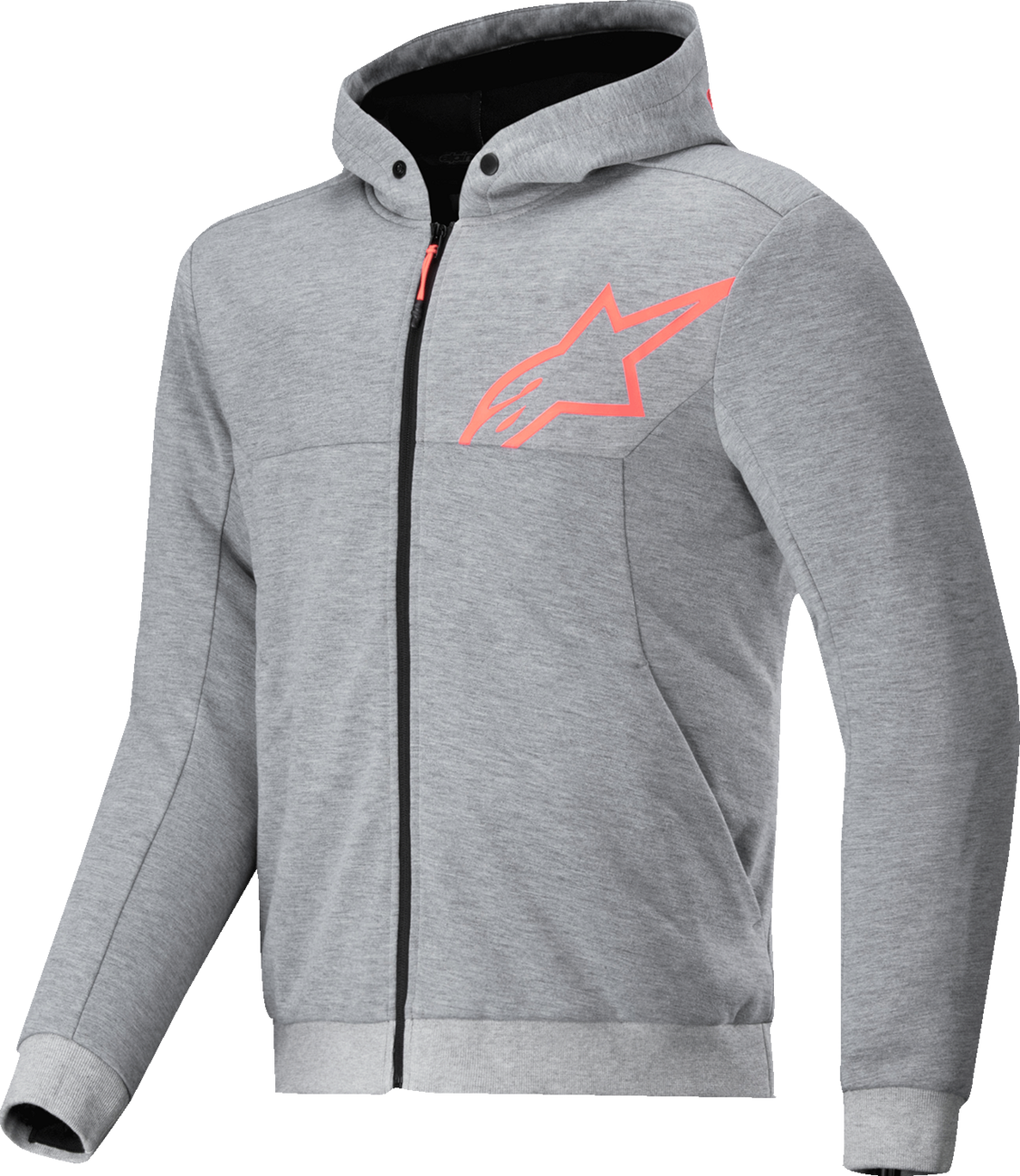 Alpinestars Chrome v2 Sport Hoodie - Heather Gray/Red Fluo