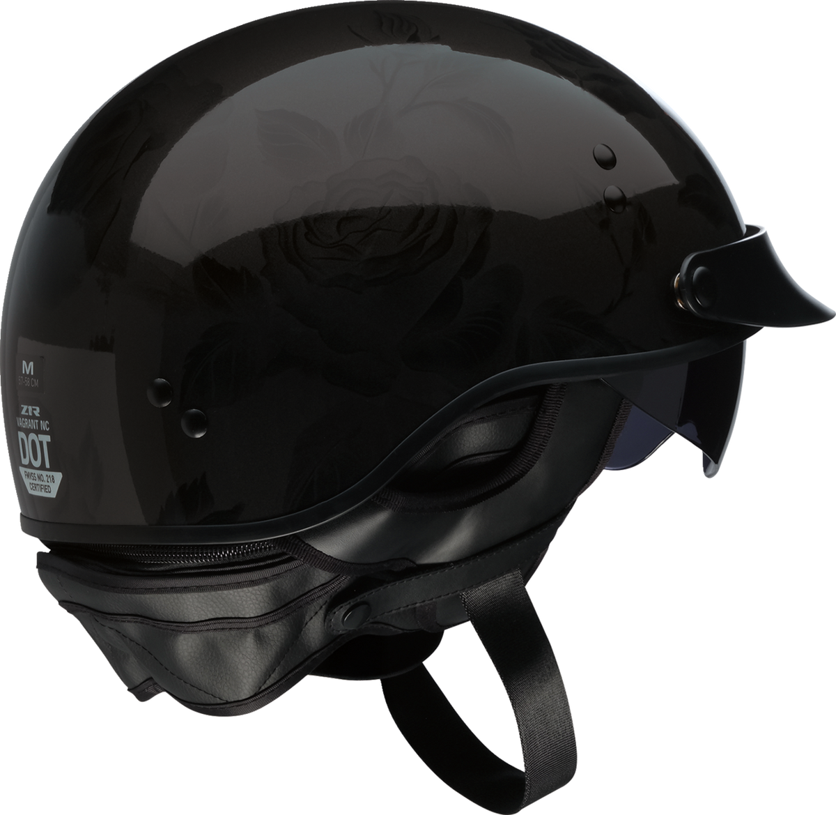 Z1R Vagrant NC Rose Helmet - Black