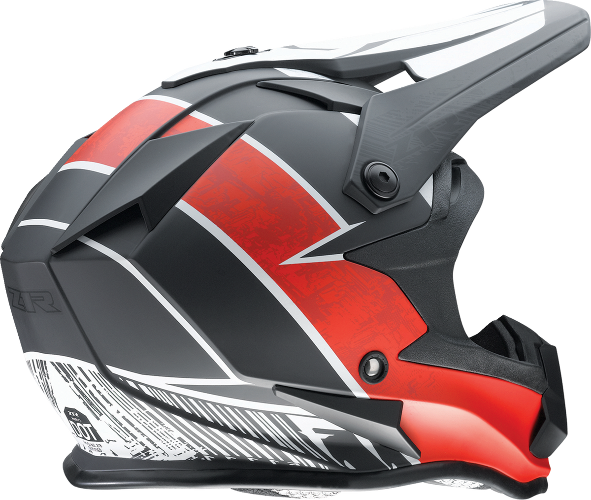 Z1R Youth F.I. Fractal Helmet - Matte Black/Red