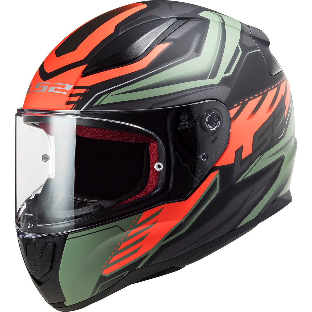 LS2 Rapid Gale Helmet CLOSEOUT - Black/Red/Green