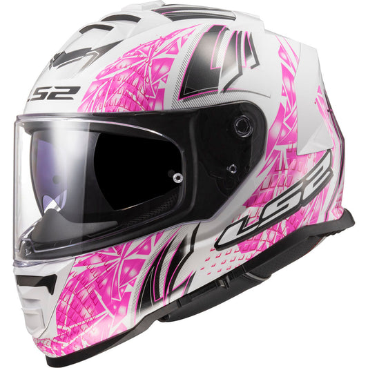 LS2 Assault Galaxy Helmet CLOSEOUT - White/Pink