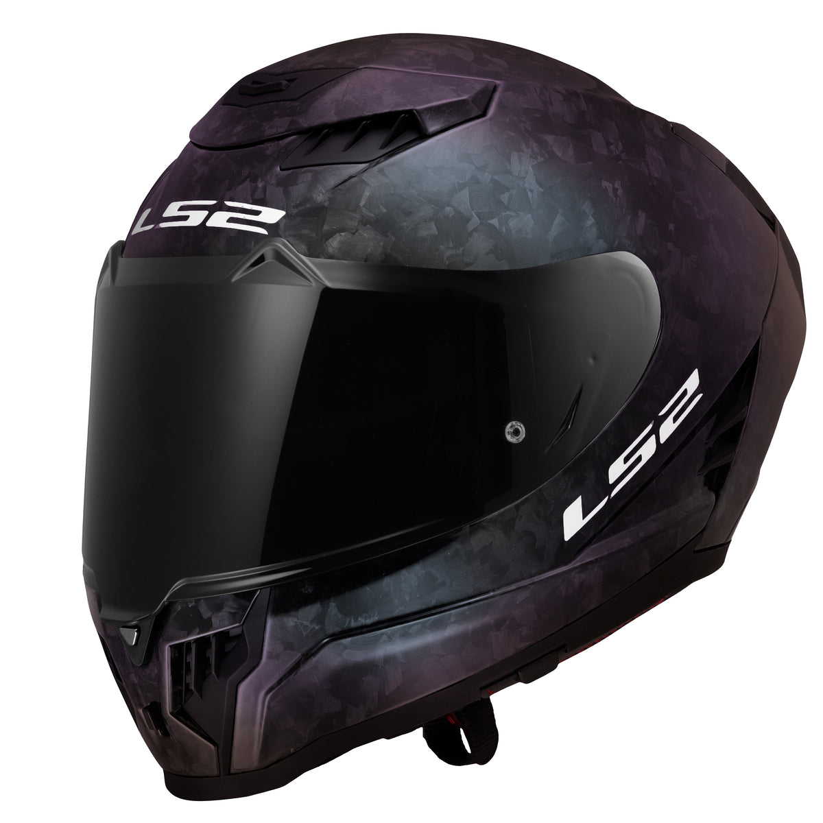 LS2 Dragon Carbon Solid Helmets - Chameleon Purple/Green