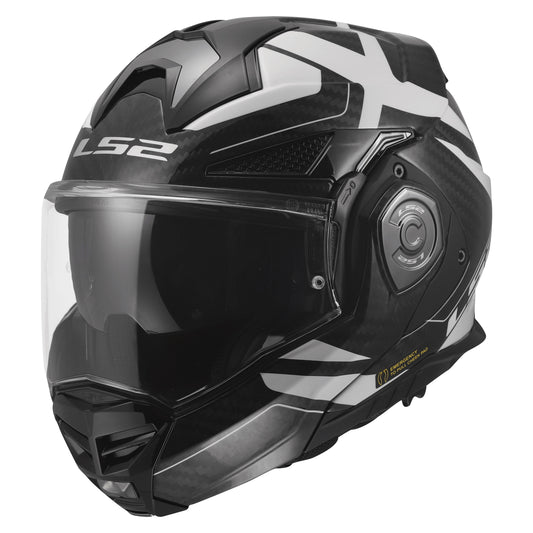 LS2 Advant X Carbon Halo Helmets - Gloss Black/White