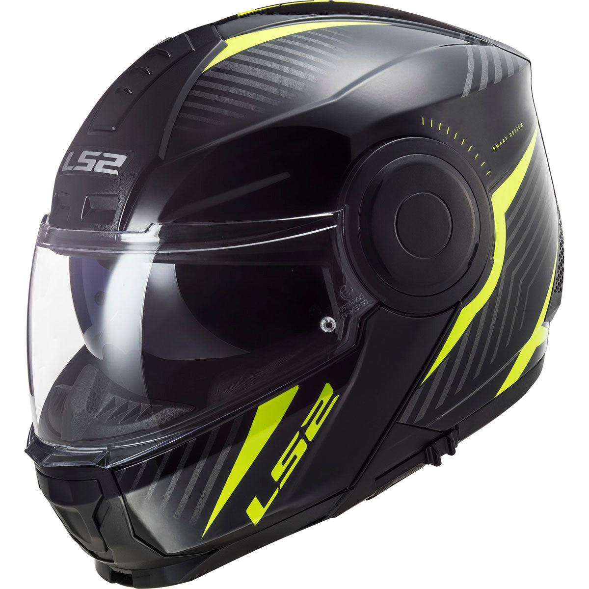 LS2 Horizon Skid Helmet CLOSEOUT - Skid Black/Hi-Viz Yellow