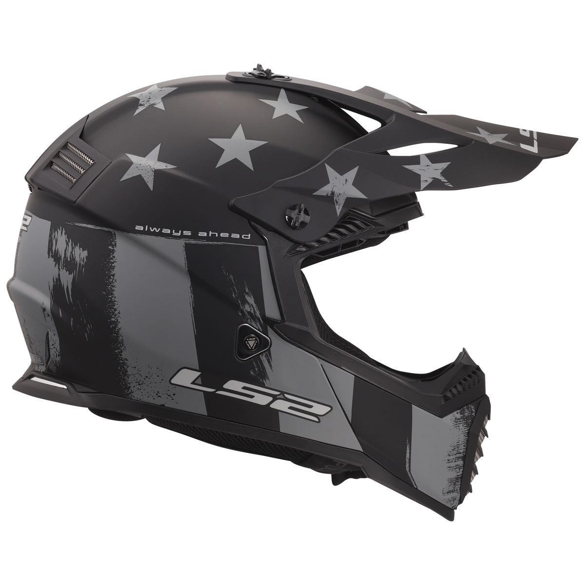 LS2 Gate Youth Battle Scar Helmet Gloss Red/White/Blue / Small