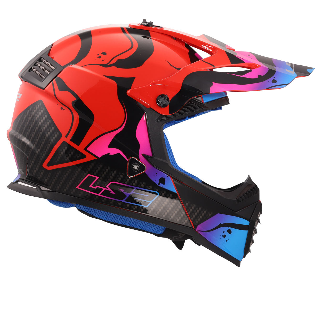 casco helmets ls2 LS2 Gate Youth Wash Helmet Gloss Red/Blue/Purple / Large