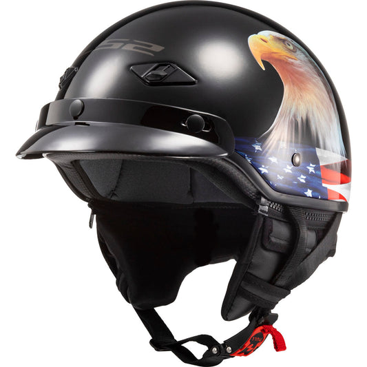 LS2 Bagger Murica Helmet CLOSEOUT - Gloss Black