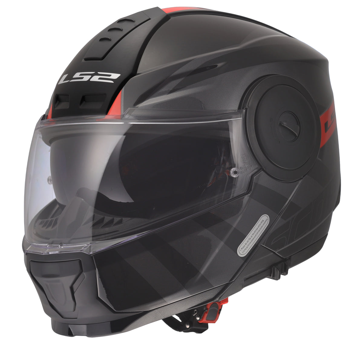 LS2 Horizon II Hamr Helmets - Gloss Black/Titanium/Red