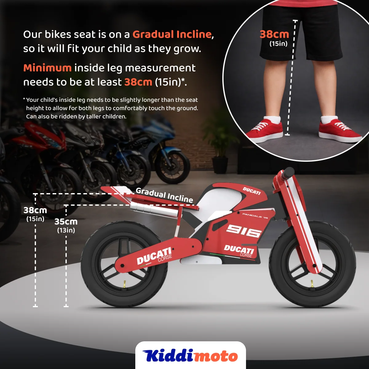 Kiddimoto Ducati Desmo GP25 Balance Bike