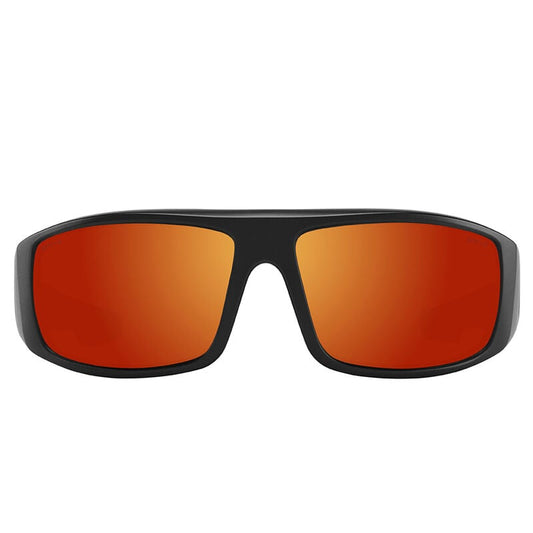 Spy Logan Polarized Sunglasses - ANSI RX Matte Black/Happy Boost Polar Orange Mirror