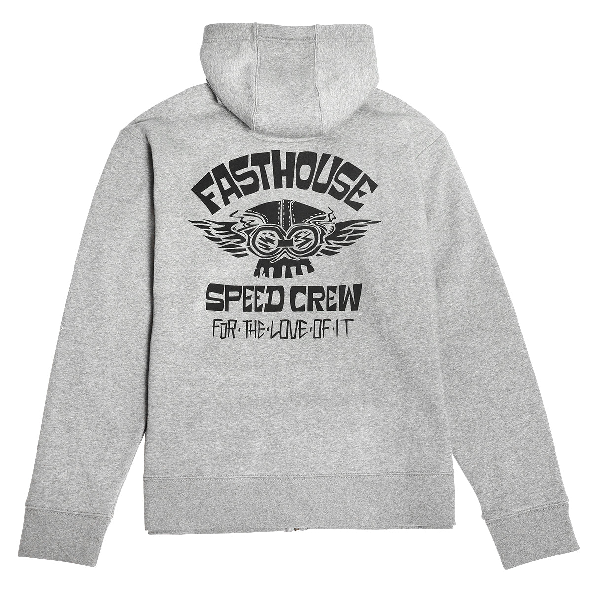 Fasthouse Lov Of It Hooded Zip Fleece Grey