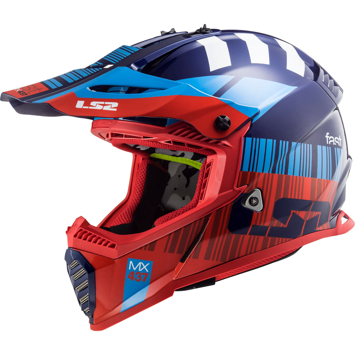 LS2 Gate Xcode Helmet CLOSEOUT - Gloss Red/Blue