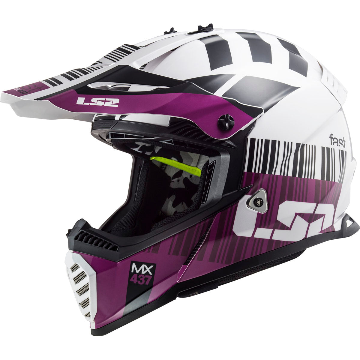 LS2 Gate Xcode Helmet CLOSEOUT - Gloss White/Violet