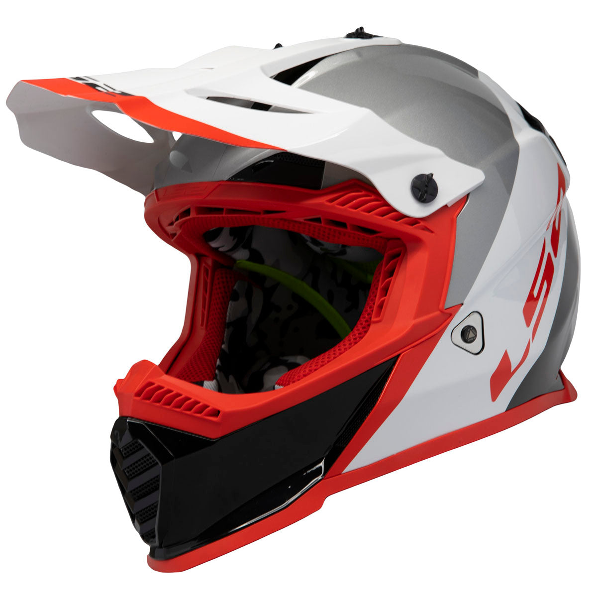 LS2 Gate Launch Helmet CLOSEOUT - White/Red/Black