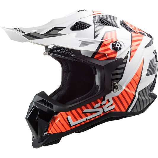LS2 Subverter EVO Astro Helmet CLOSEOUT - Gloss White/Orange
