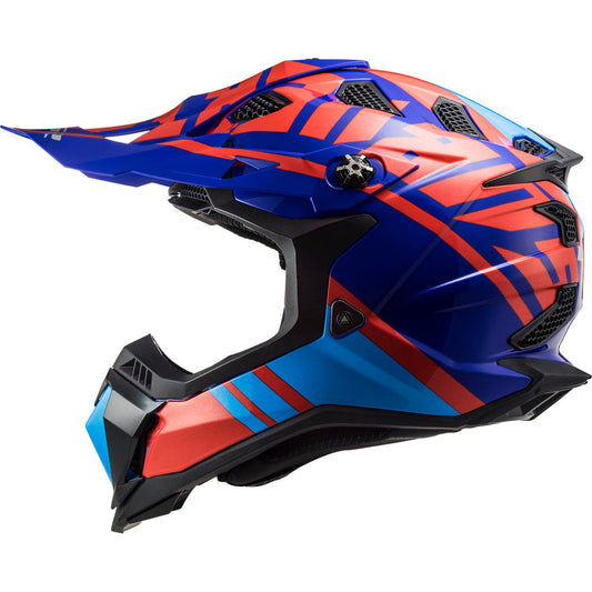 LS2 Subverter EVO Gammax Helmet CLOSEOUT - Gloss Red/Blue