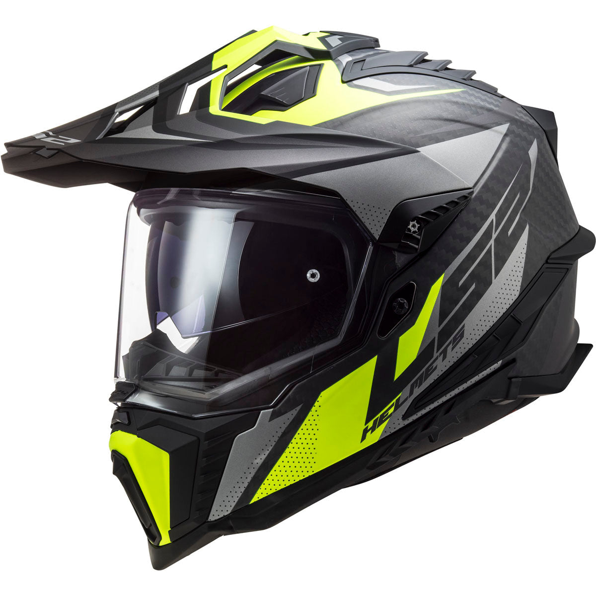 LS2 Explorer C Focus Helmet CLOSEOUT - Matte Titanium/Hi-Viz Yellow