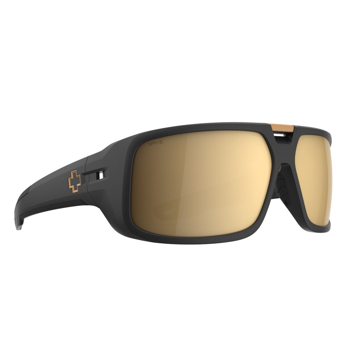 Spy Mainline Ansi Rx Sunglasses - Matte Black/Happy Bronze Gold Mirror