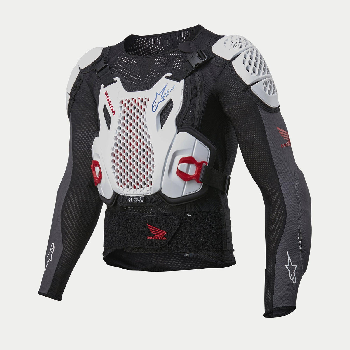 Alpinestars Honda Bionic Plus V2 Protection Jacket - Black/White/Blue/Bright Red