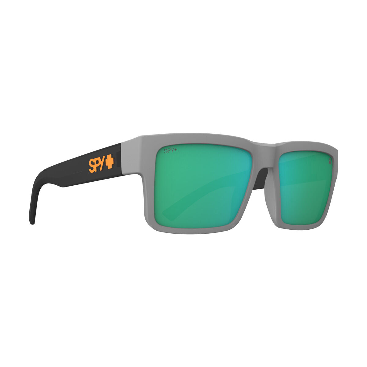 Spy Montana Sunglasses - Matte Gray Translucent Black/Happy Bronze Light Green Mirror