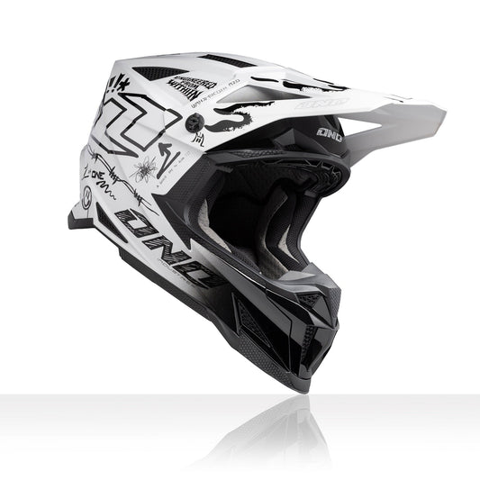 One Industries X297 Helmet - Tatted - White/Black