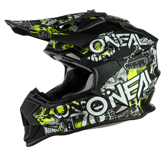 O'Neal Youth 2 Series Attack Helmet - Black/Neon Yellow