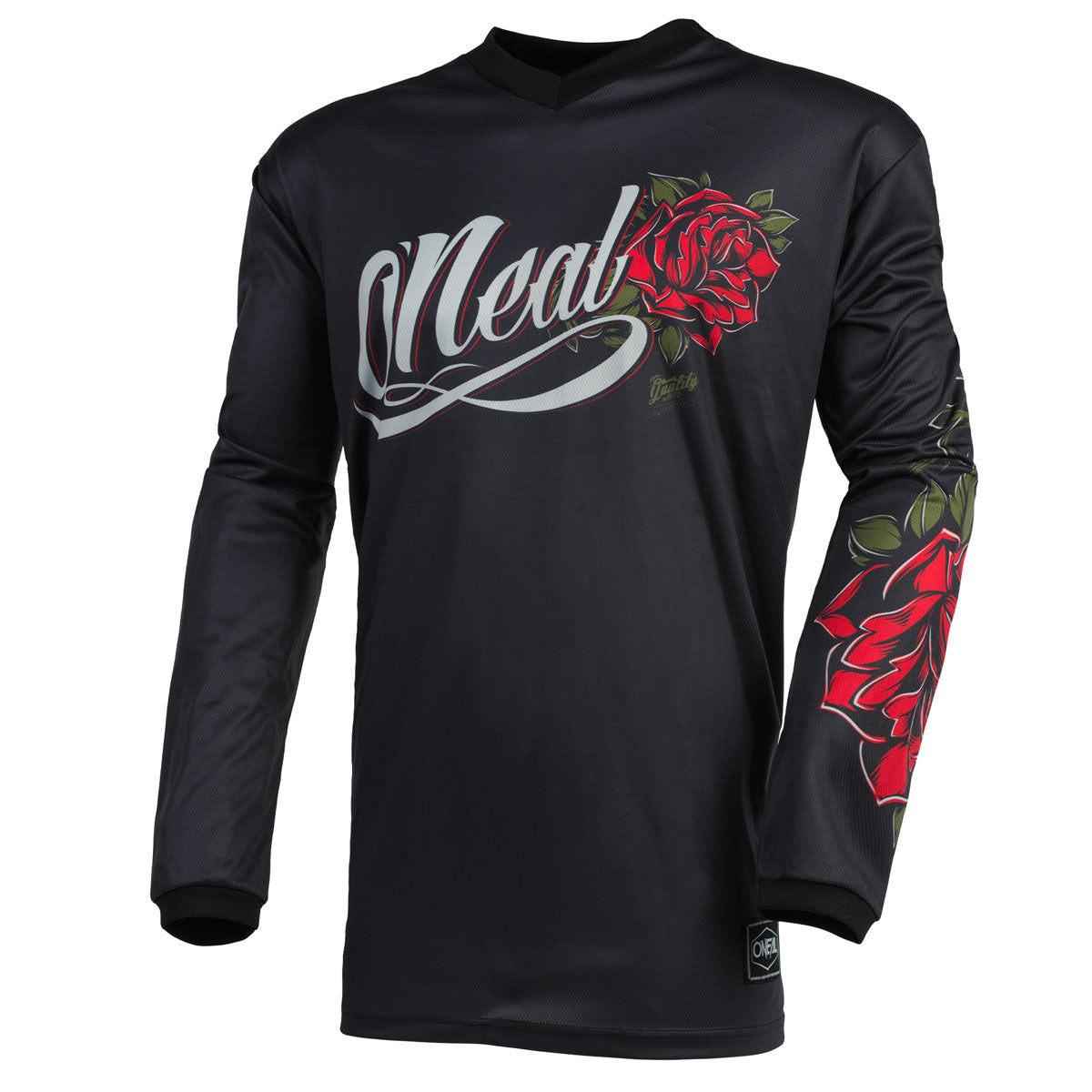 O'Neal Womens Element Threat Roses Jersey - Black/Red