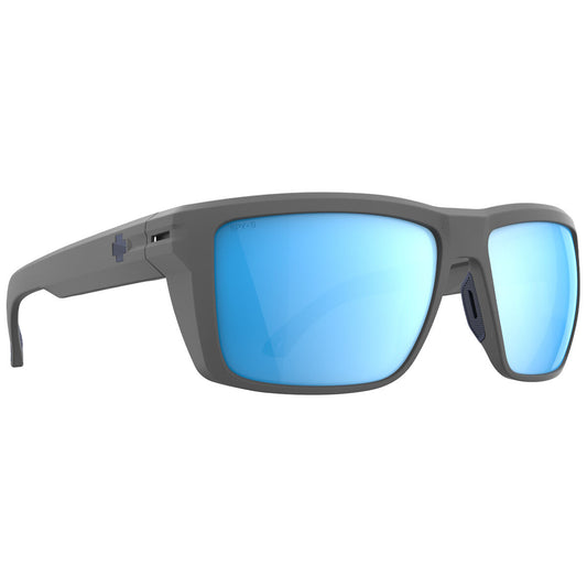 Spy Overhaul Xl Polarized Sunglasses - ANSI Matte Gray/Happy Boost Polarized Ice Blue Mirror