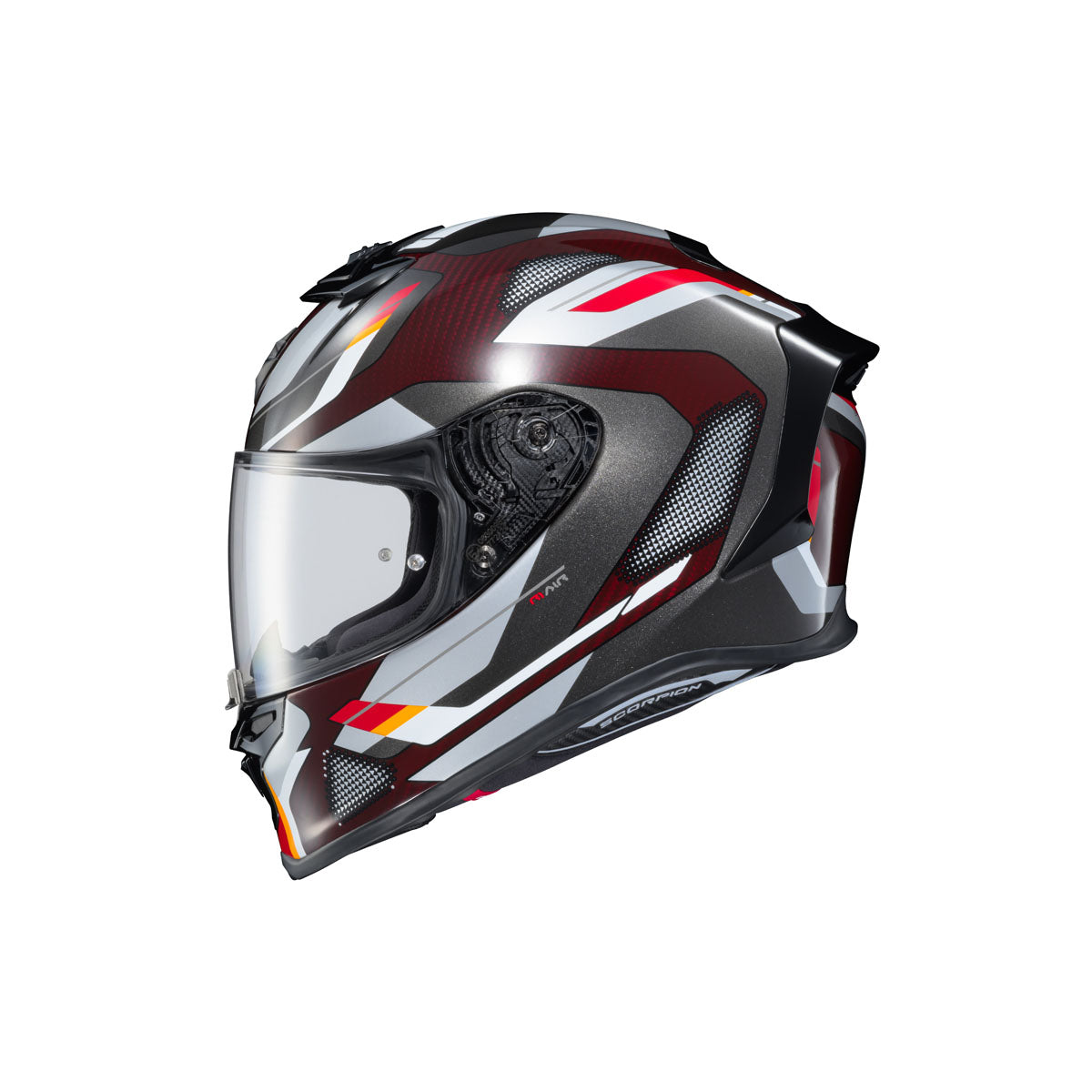 Scorpion EXO-R1 Air Carbon Hyperbolic Helmet - Red/Grey/Orange