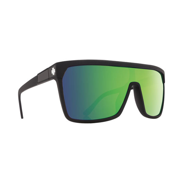 Spy Flynn Sunglasses - Matte Black/HD Plus Bronze w/ Green Spectra Mirror