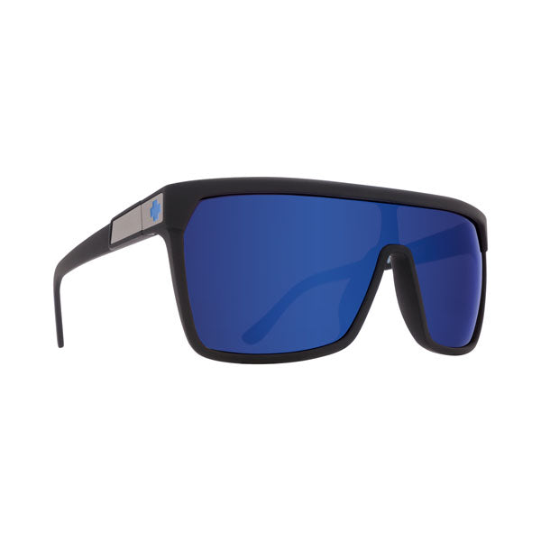 Spy Flynn Sunglasses - Soft Matte Black/HD Plus Bronze Dark Blue Mirror