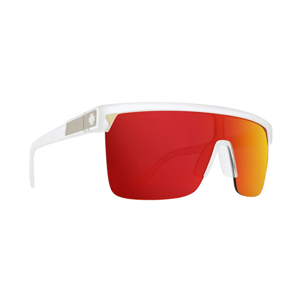 Spy Flynn Sunglasses - 5050 Matte Crystal/HD Plus Gray Red Mirror
