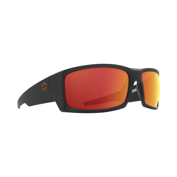 Spy General Sunglasses - Dale Jr Matte Black/HD Plus Gray Orange Mirror