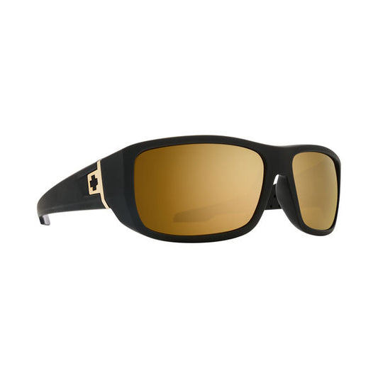 Spy Mc3 25th Anniversary Sunglasses CLOSEOUT - Matte Black Gold-HD Plus Bronze Gold Mirror 
