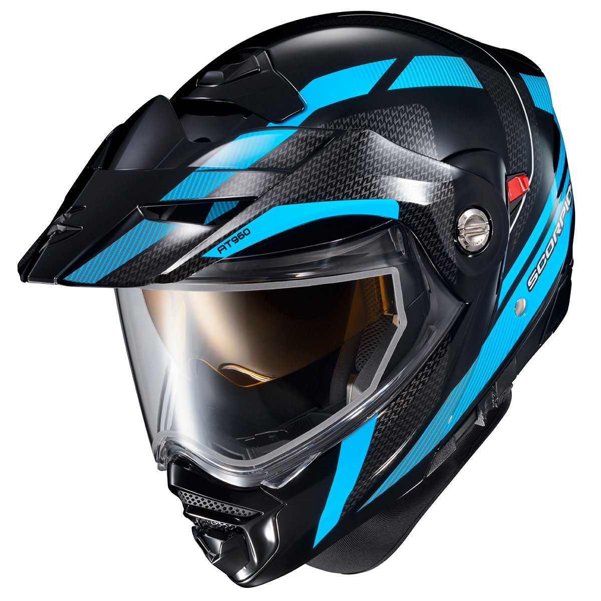 Scorpion EXO-AT960 Cold Weather Snow Helmet - Dual Pane Shield CLOSEOUT - Hicks Light Blue