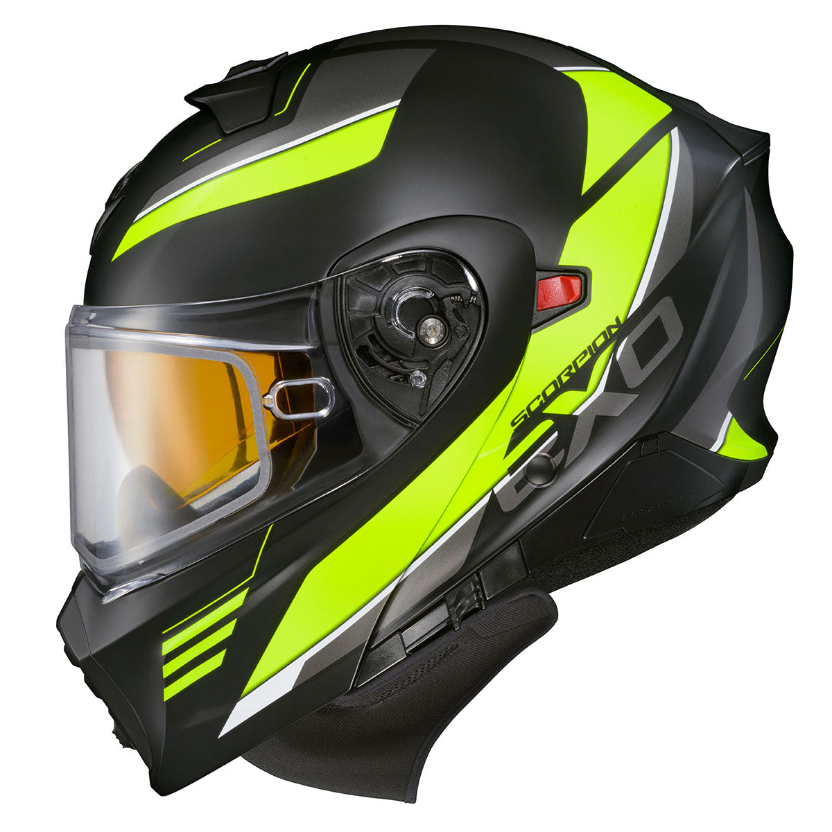 Scorpion EXO-GT930 Cold Weather Snow Helmet - Dual Pane Shield CLOSEOUT - Modulus HI-Viz