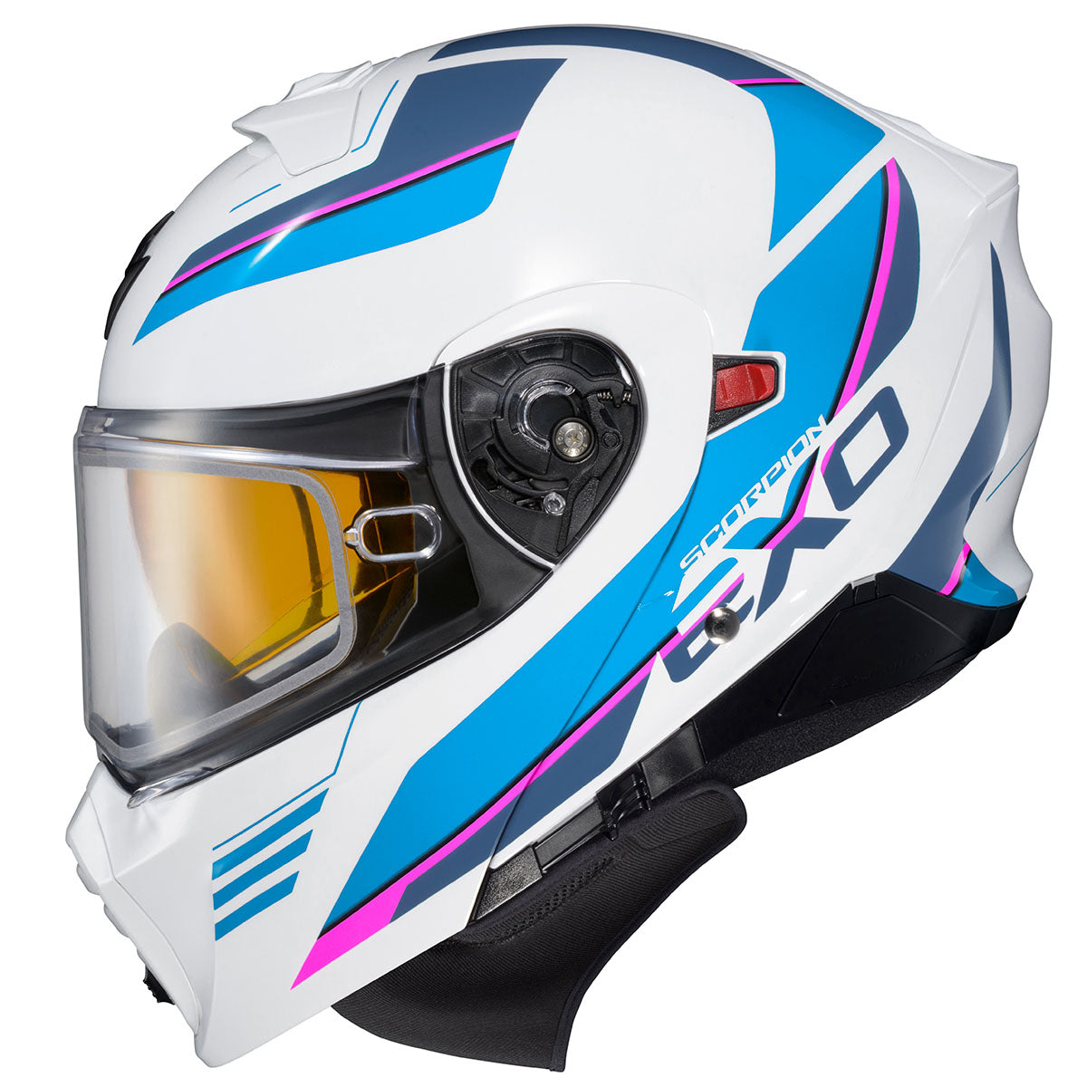 dual pane shield for scorpion exo 500 helmet Scorpion EXO EXO-GT930 Cold Weather Dual Pane Helmet Medium Modulus White / Blue