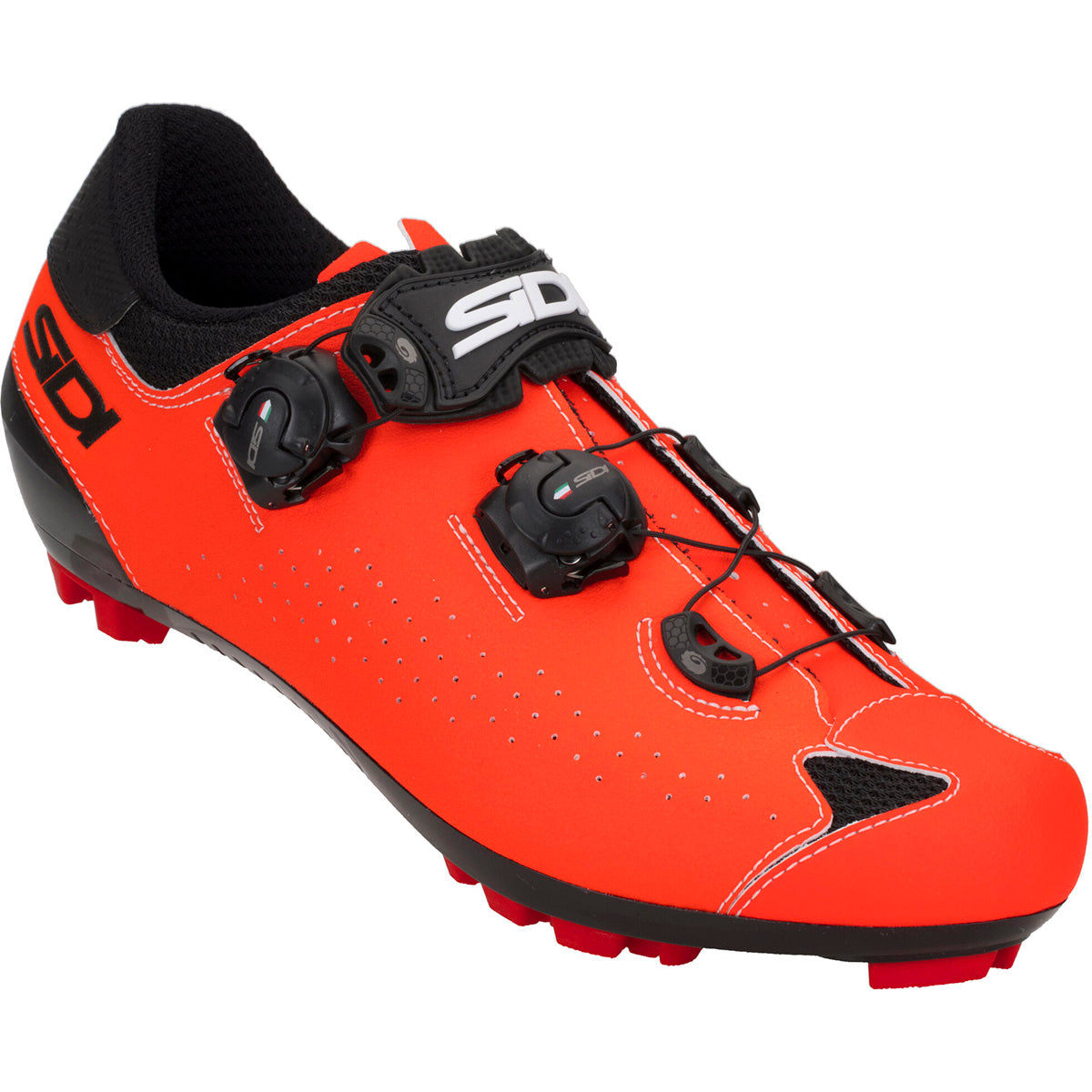 Sidi Dominator 10 Mountain Bike Shoes CLOSEOUT - Black/Red Fluo
