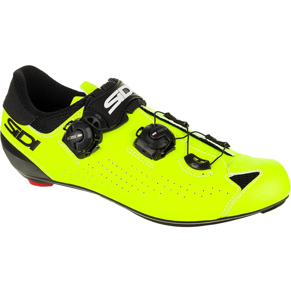 Sidi Genius 10 Road Bicycle Shoes CLOSEOUT - Black/Yellow Fluo