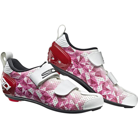 Sidi Womens T-5 Air Triathlon Bicycle Shoes CLOSEOUT - Rose/Red/White