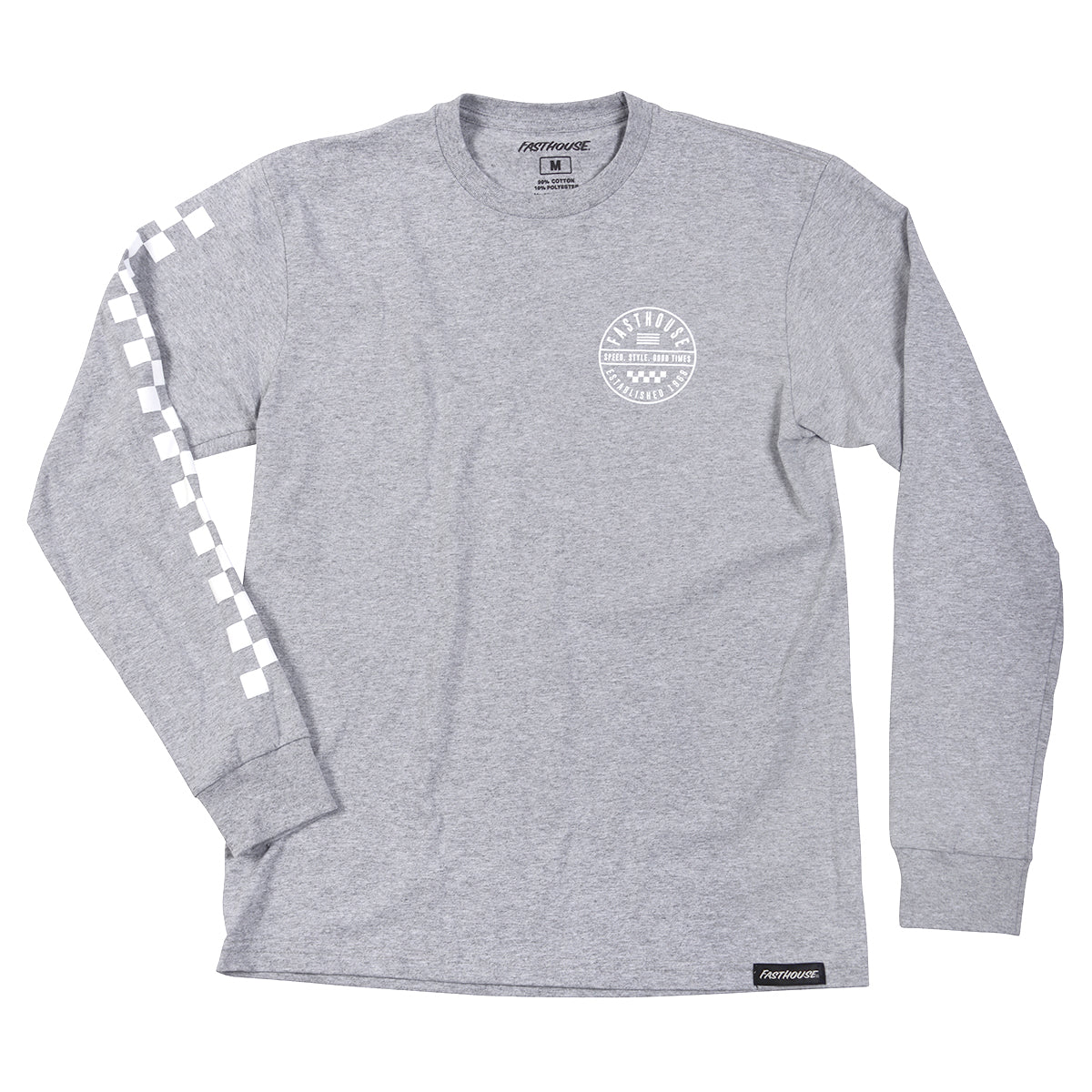 Fasthouse Statement Long Sleeve Tee - Heather Gray