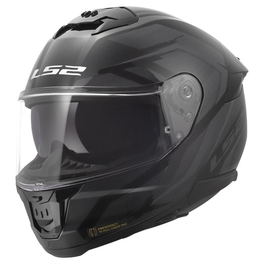 LS2 Stream II Fury Helmets - Gloss Black/Gray