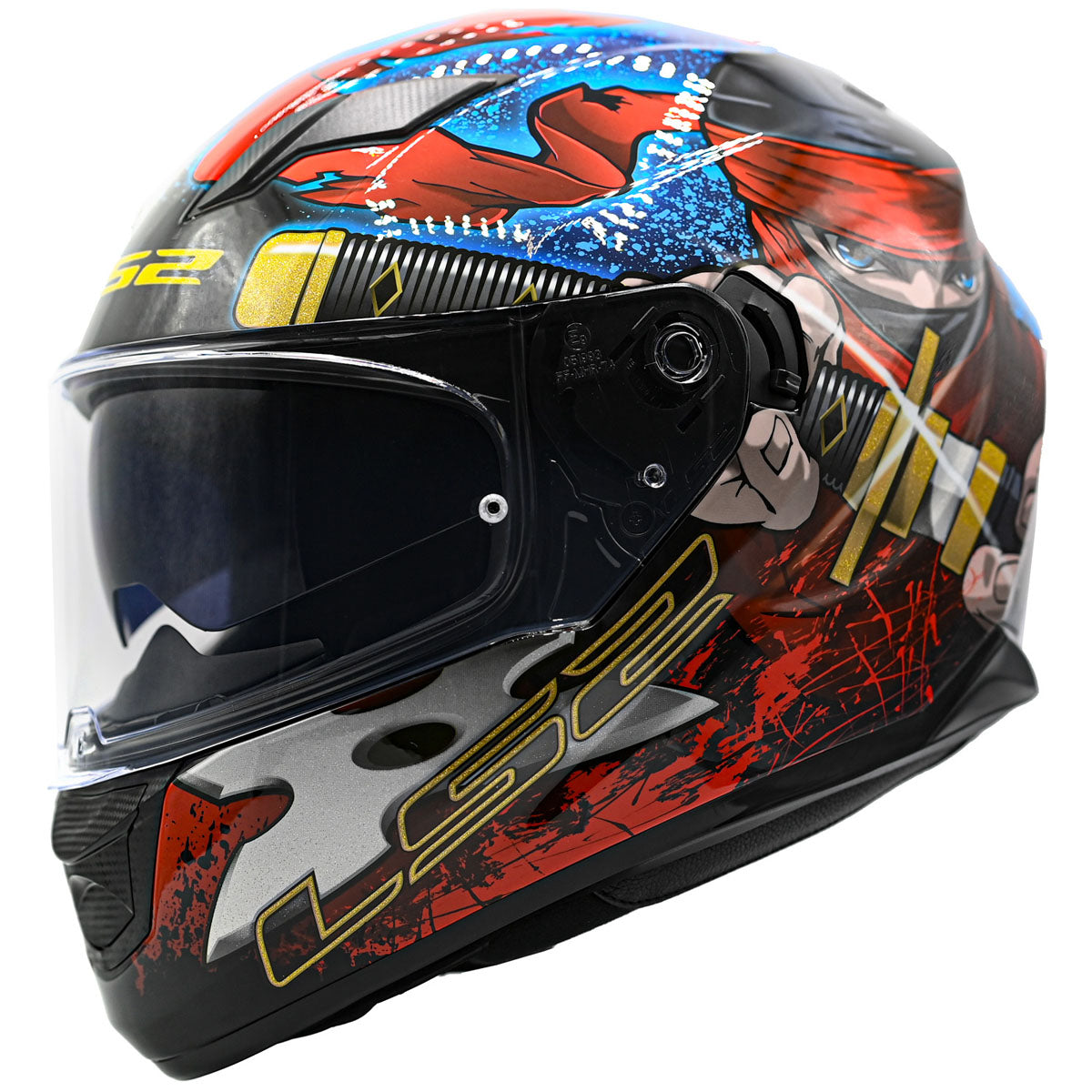 LS2 Stream Ninja Helmet CLOSEOUT - Red/Blue