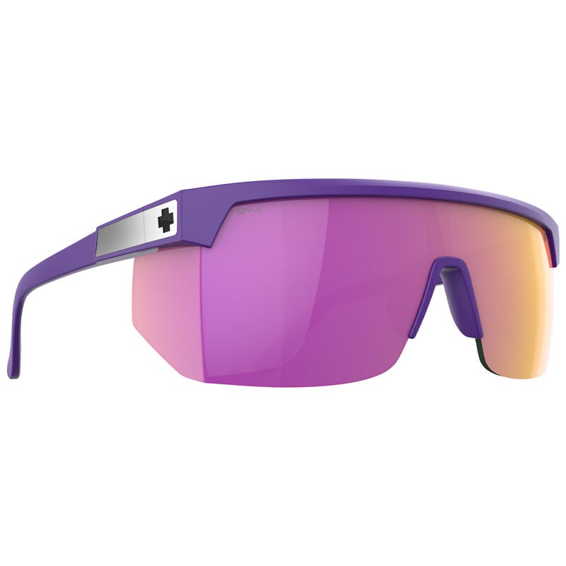 Spy Super Flynn Sunglasses - ANSI Matte Purple/Happy Gray Green Pink Mirror